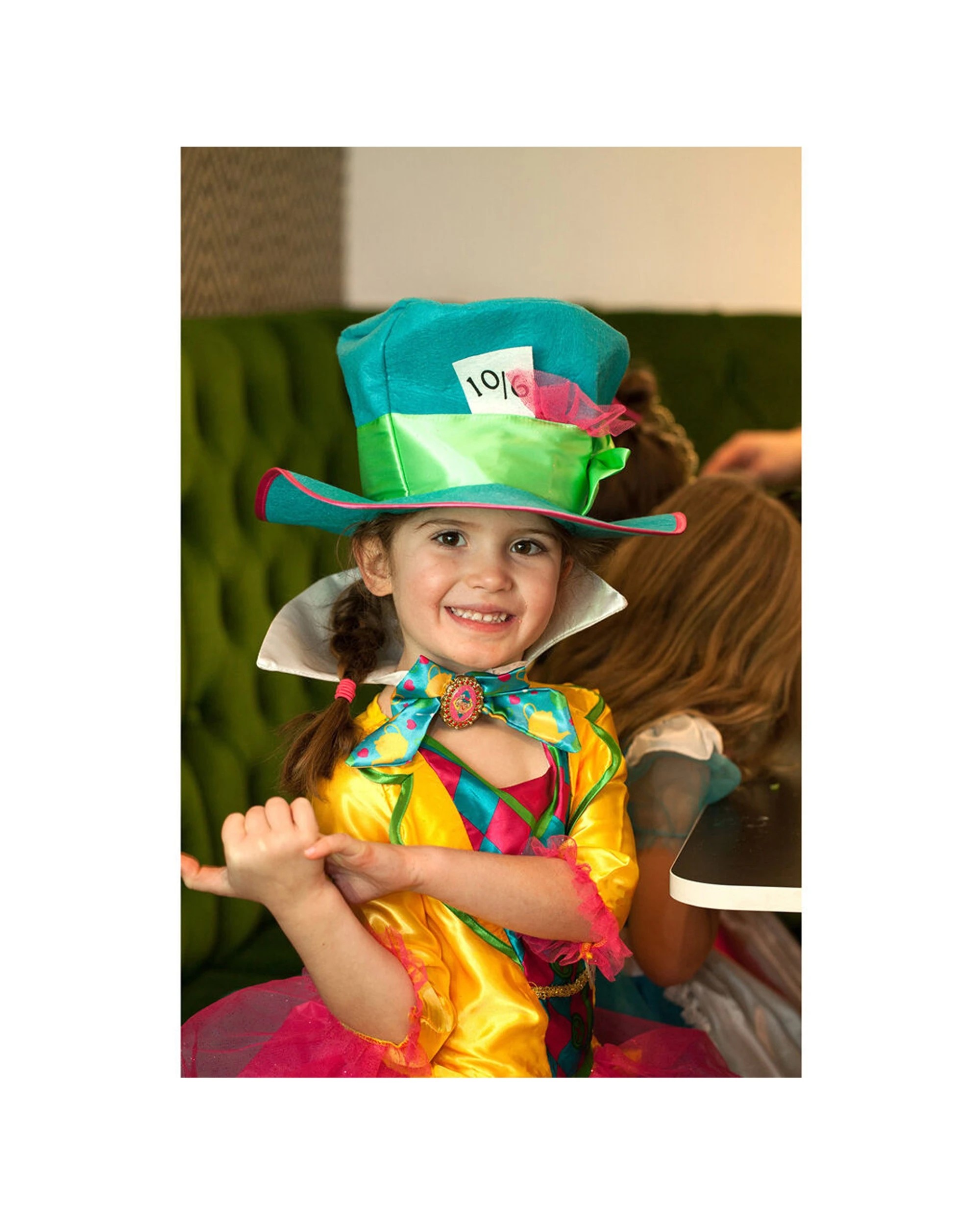 3 Disney Mad Hatter Girls Deluxe Costume Dress Up Party Halloween Size 3-5y
 - Multi, 3 of 5