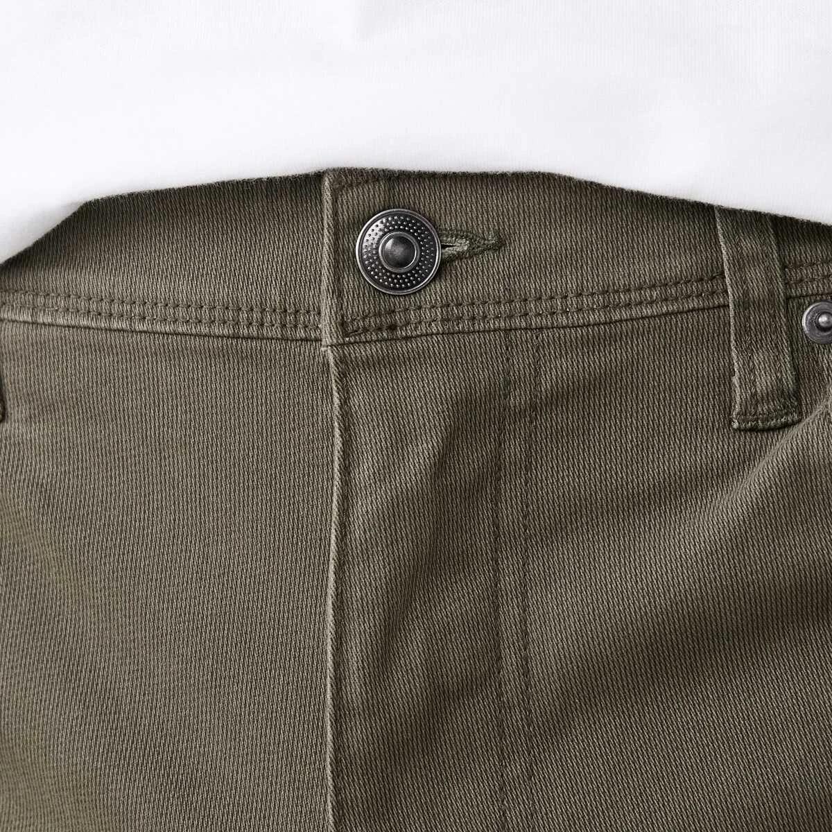 4 Straight Textured Jeans STONE GREEN, 4 of 5