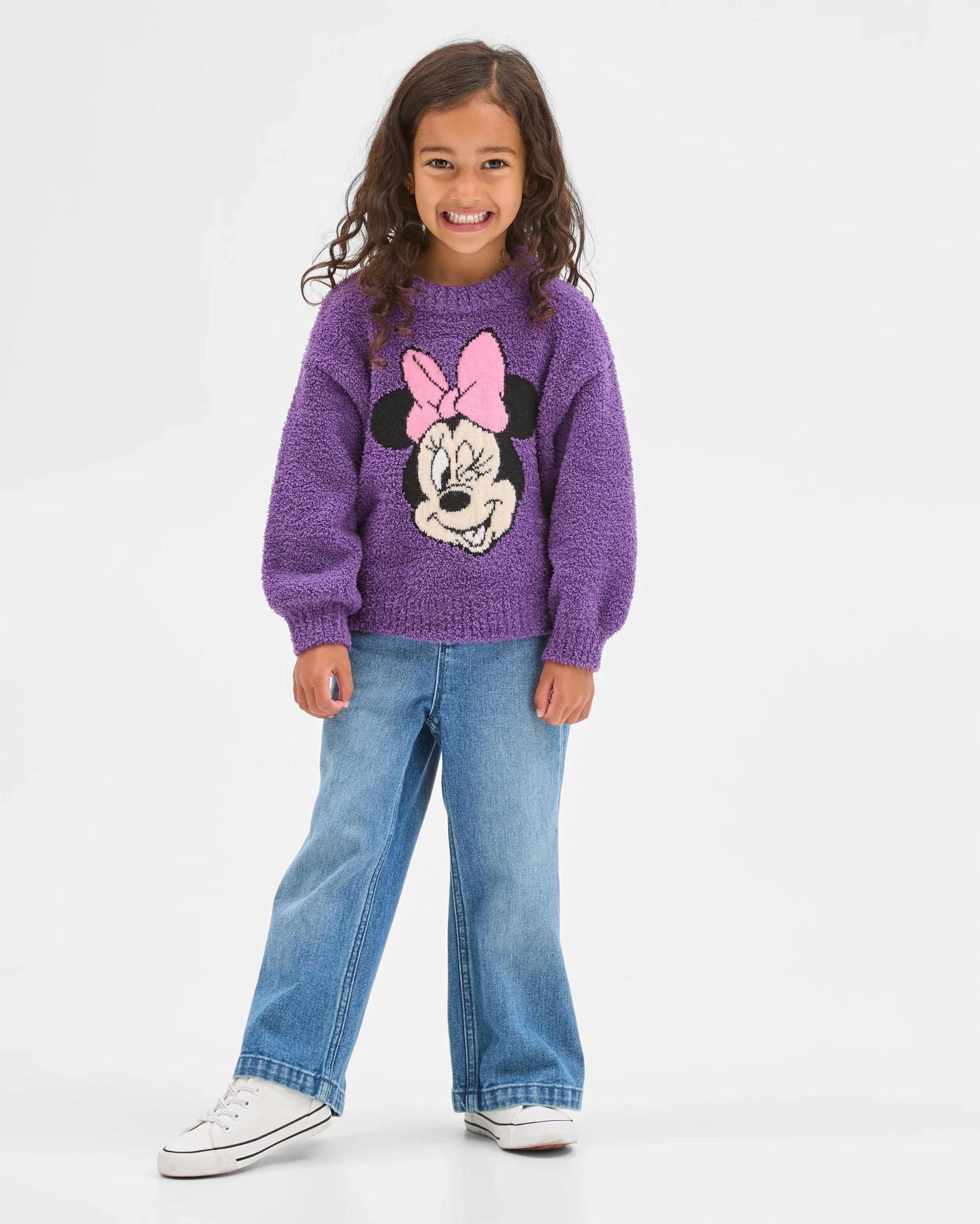 2 Disney Minnie Mouse License Knit Sweater PURPLE, 2 of 6