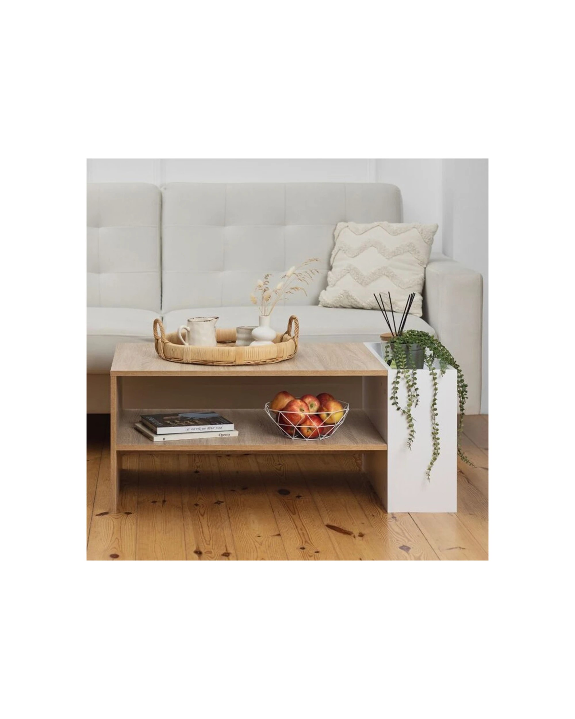 4 European Cabinetry Vienna Decorative Furniture Coffee Table Oak, 4 of 6