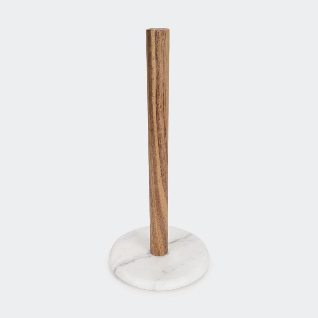2 Marble and Acacia Paper Towel Stand, 2 of 4
