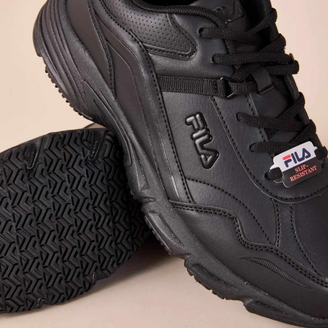 4 Mens Fila Pu Sneakers - Tortona BLACK, 4 of 5