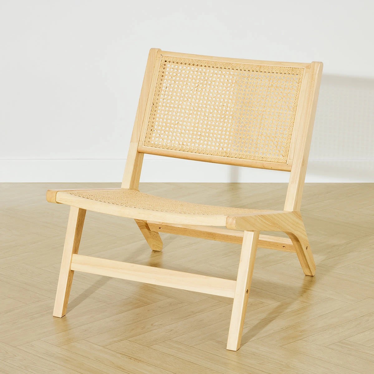 1 Timber Rattan Lounge Chair, 1 of 10