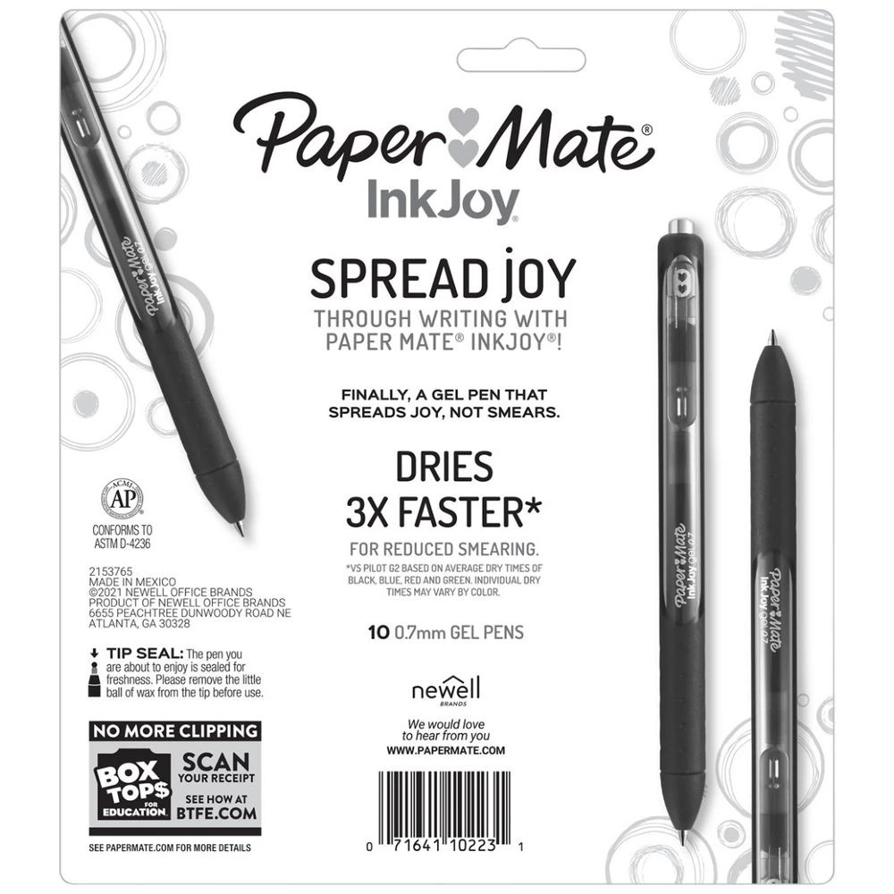 2 Paper Mate InkJoy Gel Pens 0.7mm Assorted 10 Pack, 2 of 8