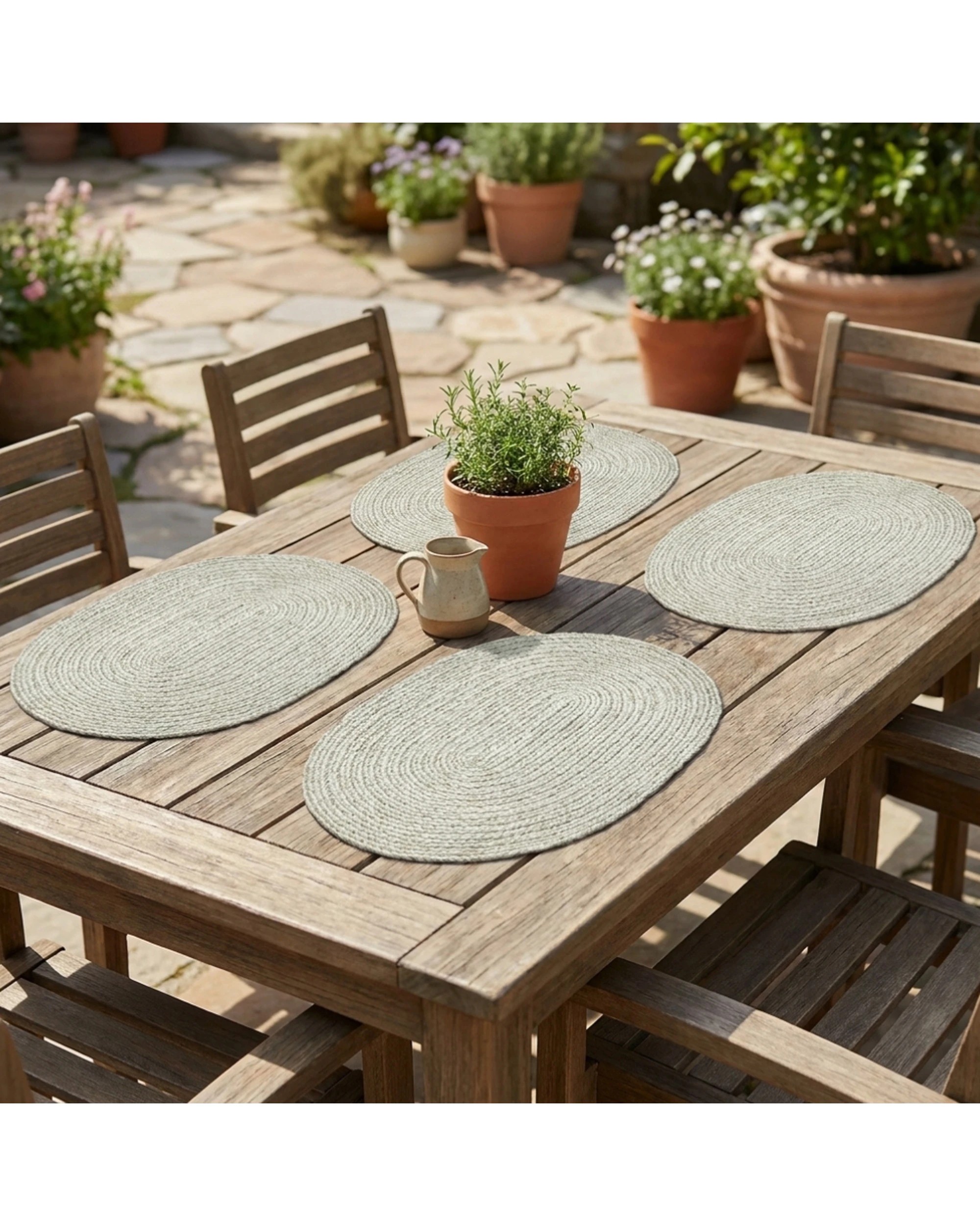 Fab Habitat Hazel Oval Placemats Recycled PET Set of 4 - Beige - Kmart
