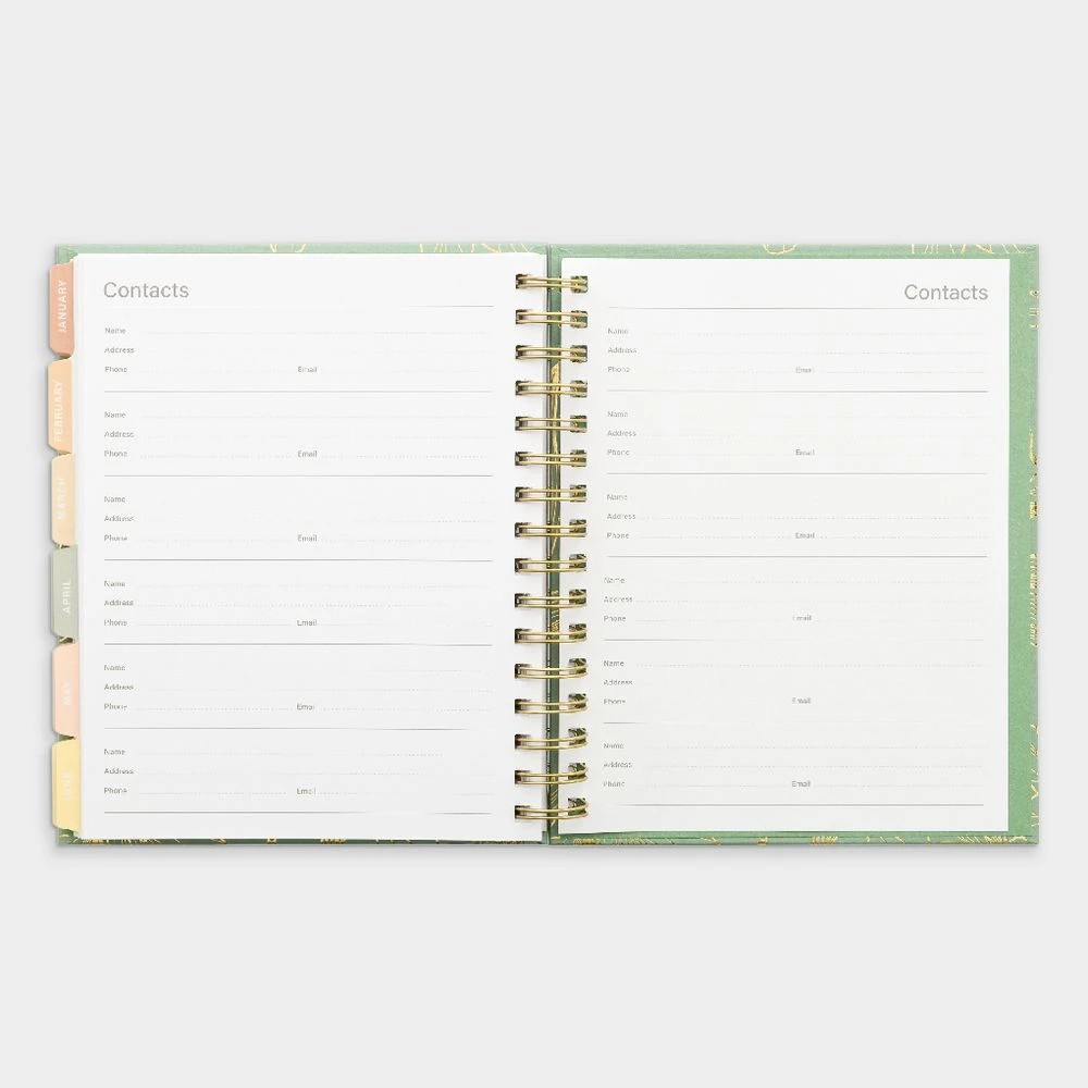 8 Otto 18 Month Undated Planner Gold Flowers, 8 of 8