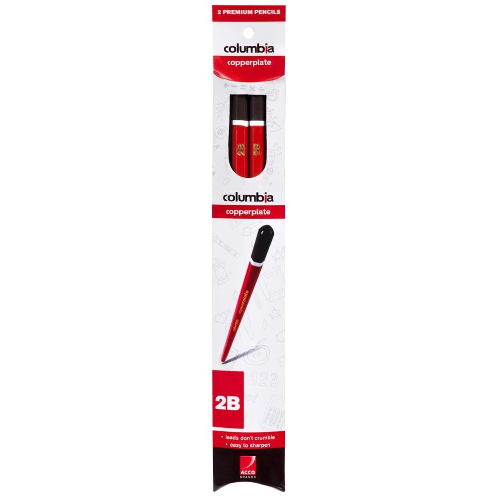 1 Columbia Copperplate Hexagonal Graphite Pencil 2B 2 Pack, 1 of 4