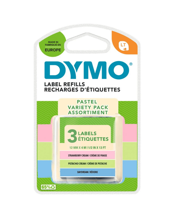 Dymo LetraTag Pastel Tape Assorted 3 Pack