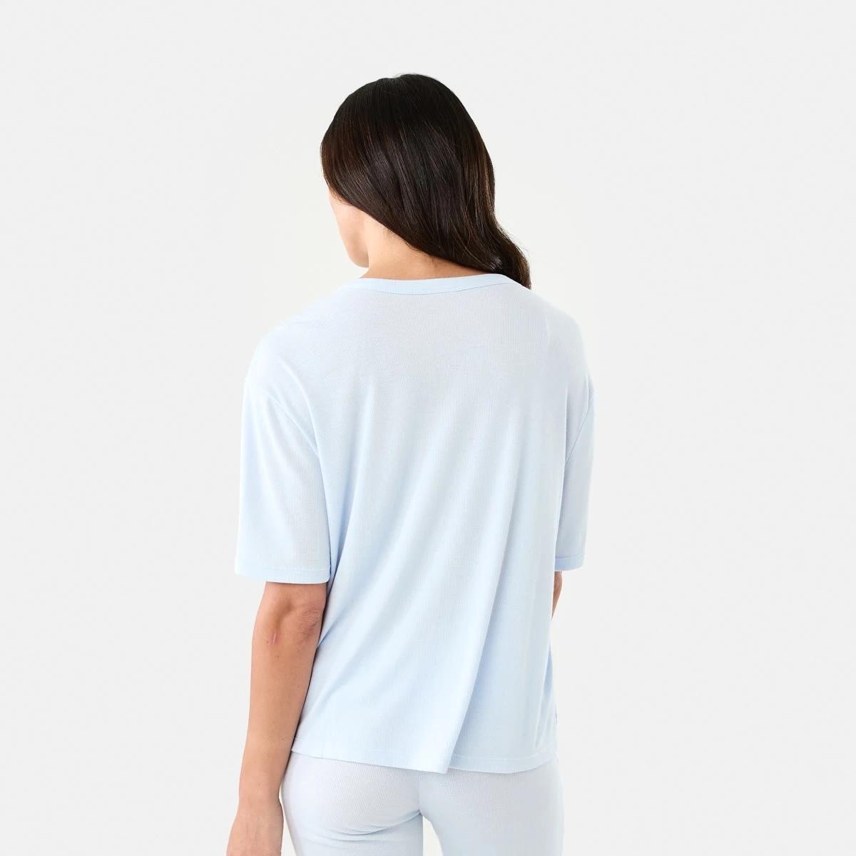 3 Rib Comfort T-shirt HALOGEN BLUE, 3 of 7