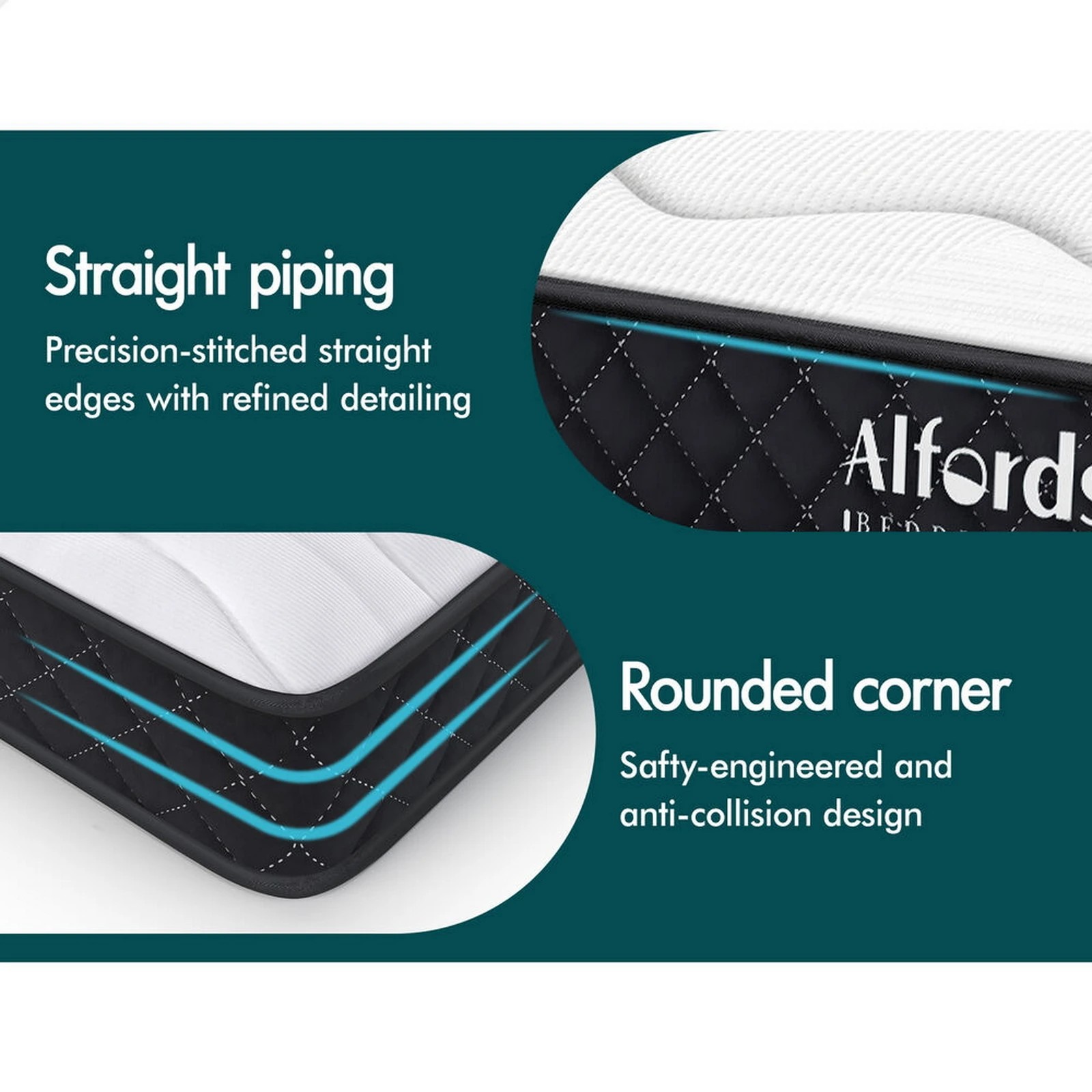 10 Alfordson Mattress 15CM Tight Top Spring Foam Bedding Medium Firm - Queen Bed, 10 of 10