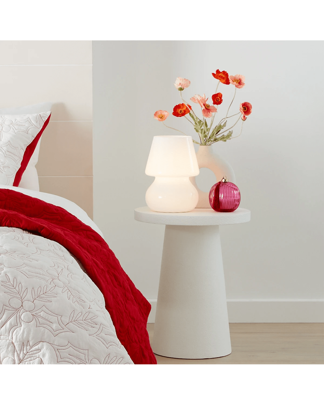 2 White Textured Side Table, 2 of 8