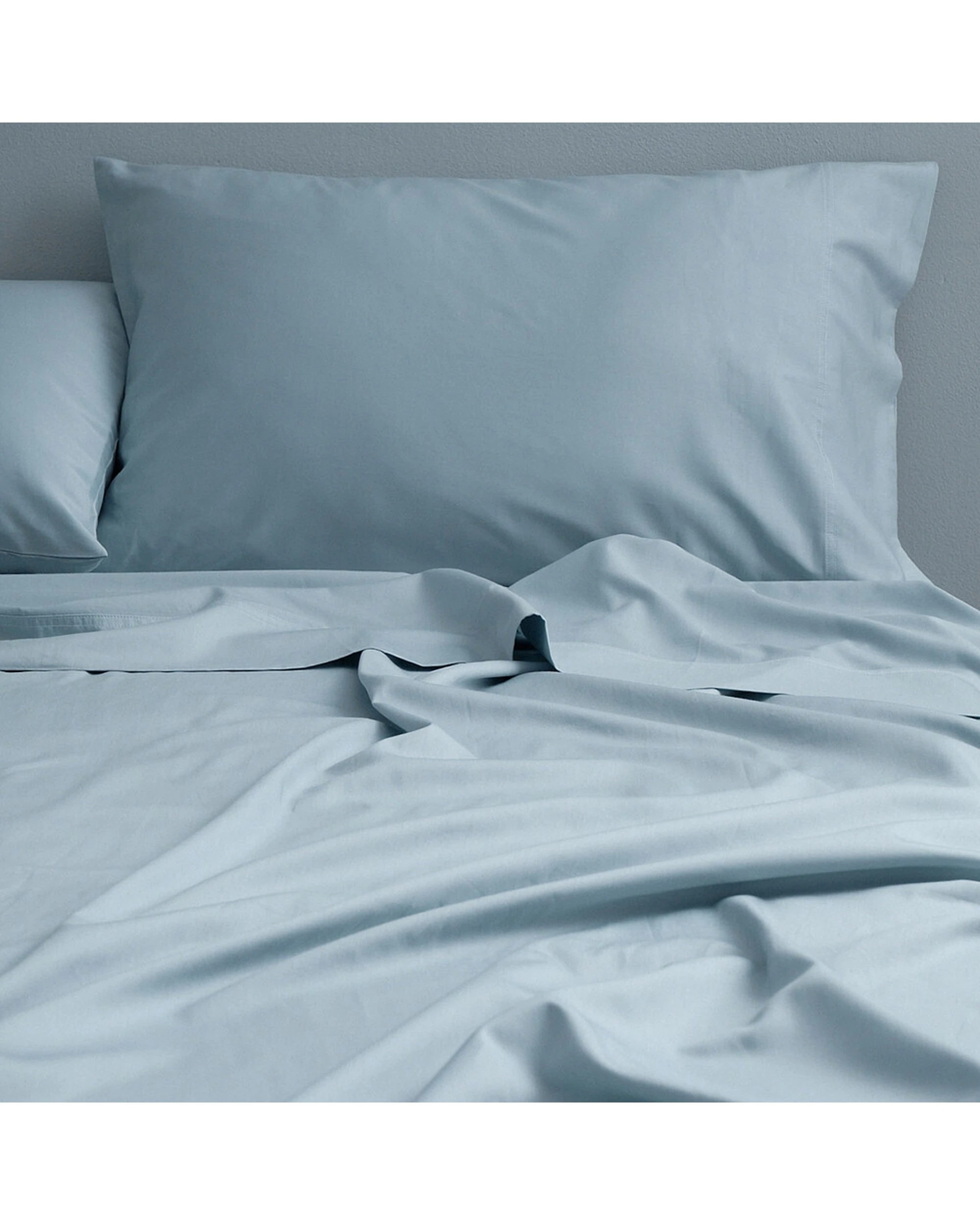 1 Canningvale Carrara Bed Fitted Sheet Set Alessia Bamboo Cotton - Queen Bed - Blue, 1 of 3