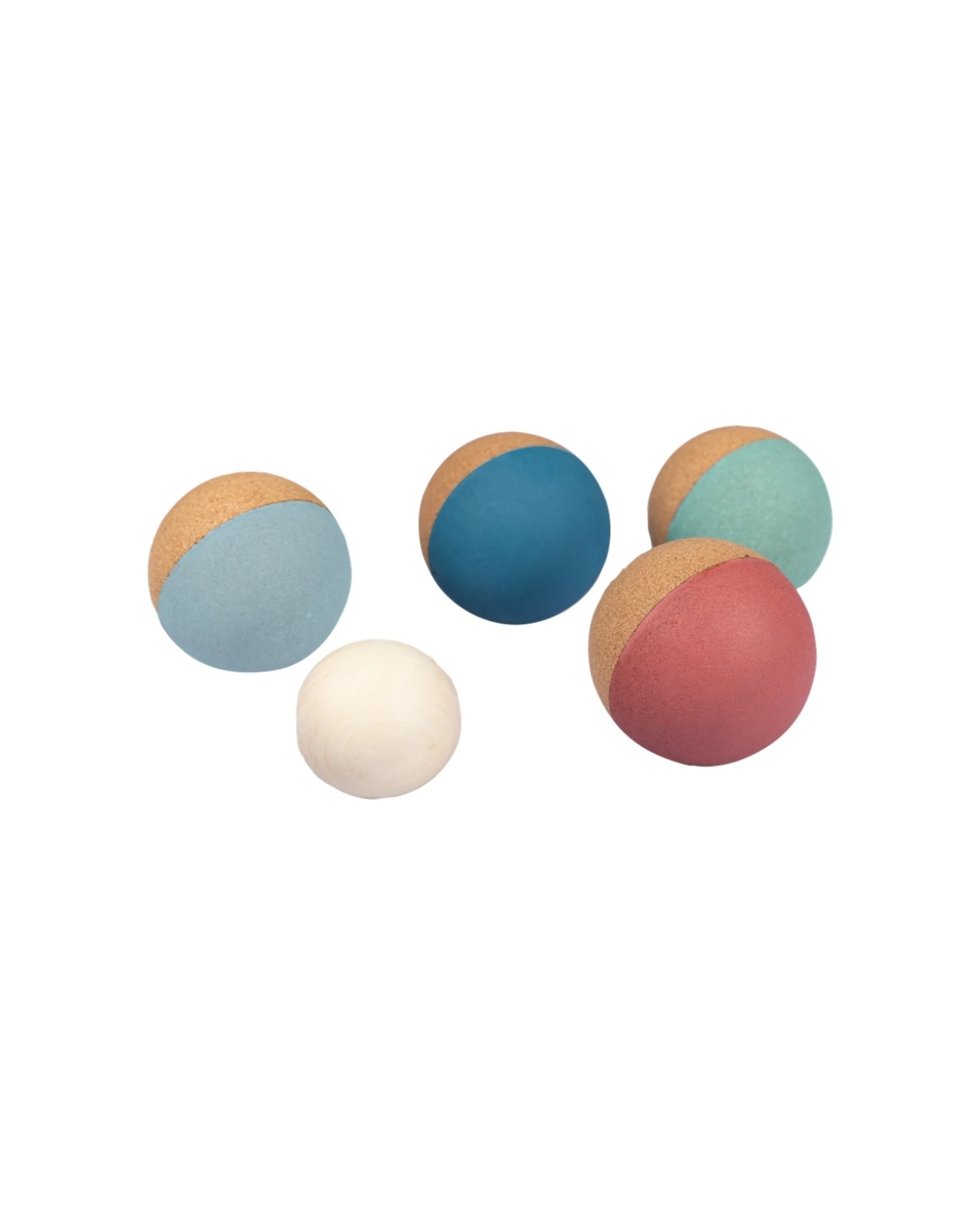 1 Korko 5pc Champions Cork Boccia Set 4 Balls 1 Wooden Ball Indoor/Outdoo - Multi, 1 of 7
