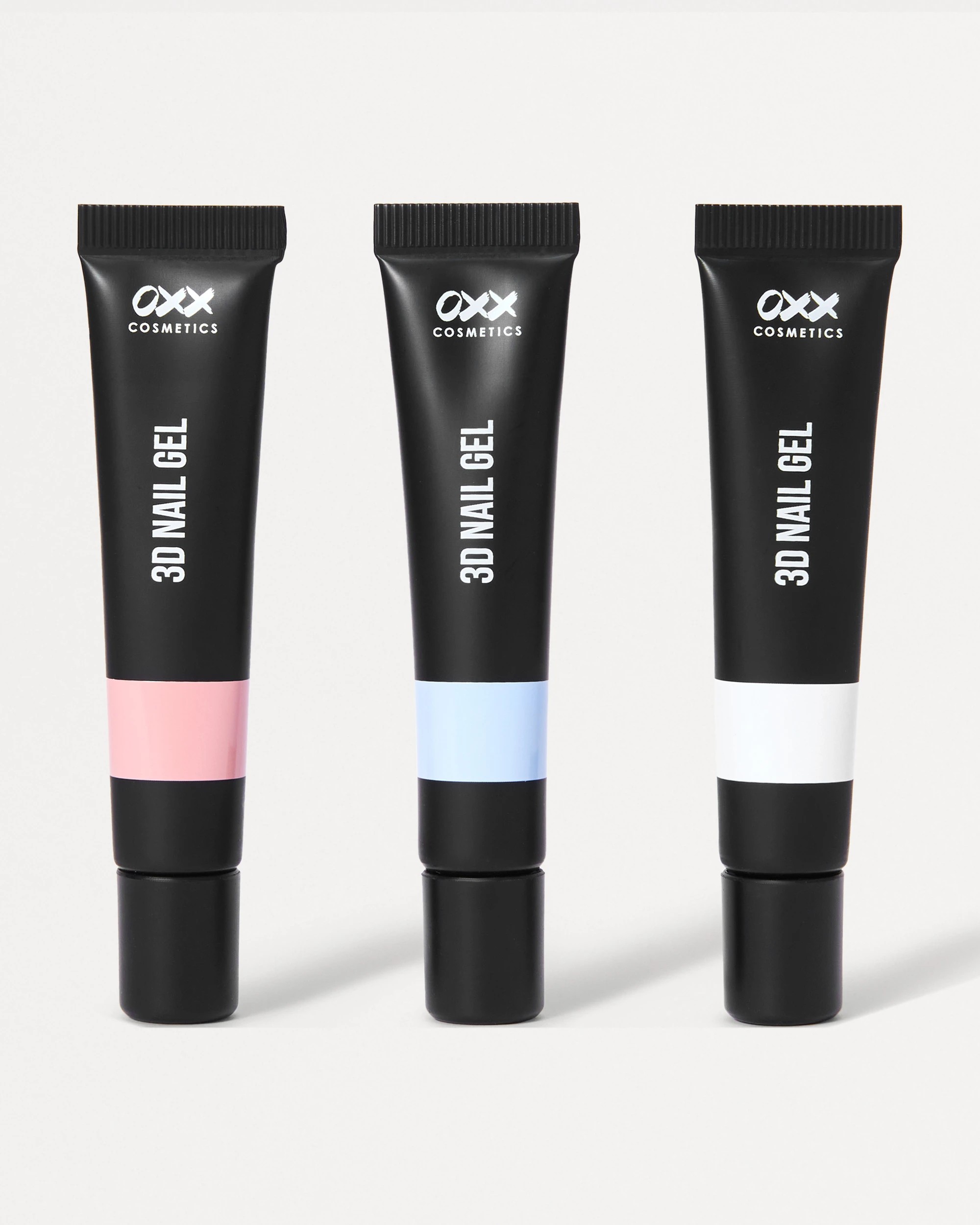 1 OXX Cosmetics 3D Nail Gel Set - Pink, Blue and Clear, 1 of 5