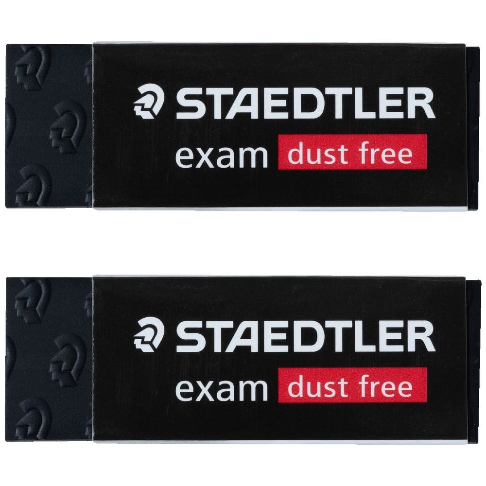 2 Staedtler Exam Dust-Free Eraser Black 2 Pack, 2 of 2
