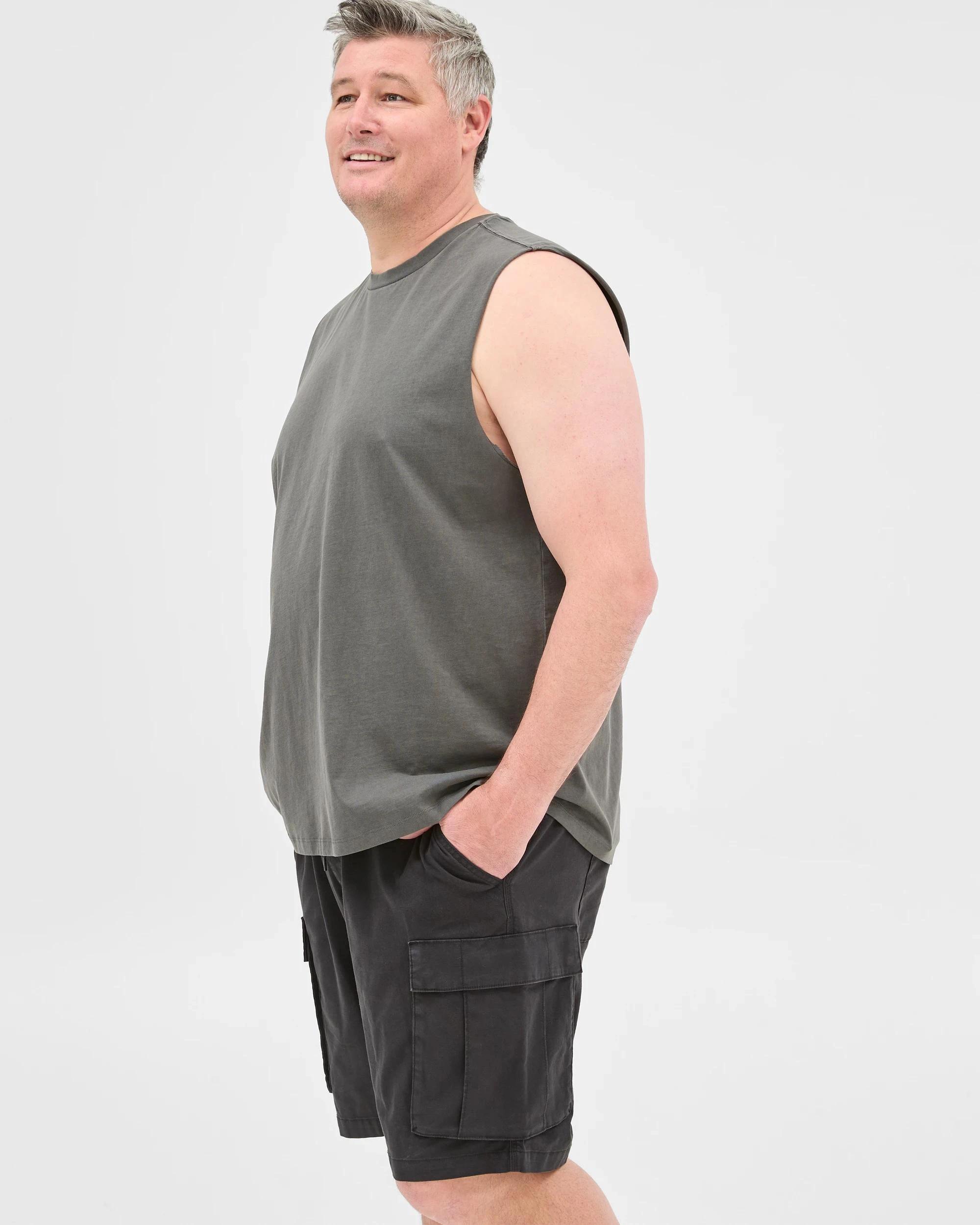 5 Target Plus Size Australian Cotton Plain Tank Top BLACK, 5 of 6