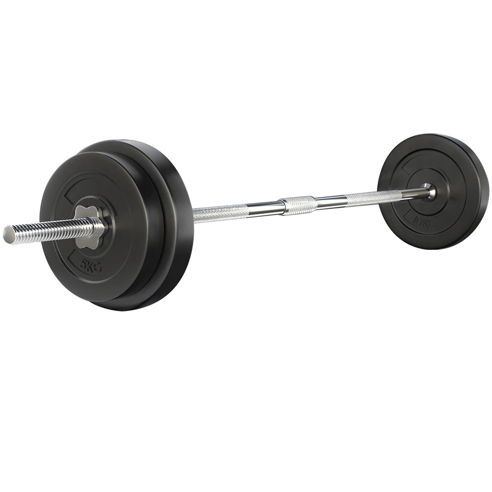 1 Everfit 38kg Barbell Set Weight Plates Bar Lifting Bench 168cm - Multi, 1 of 6