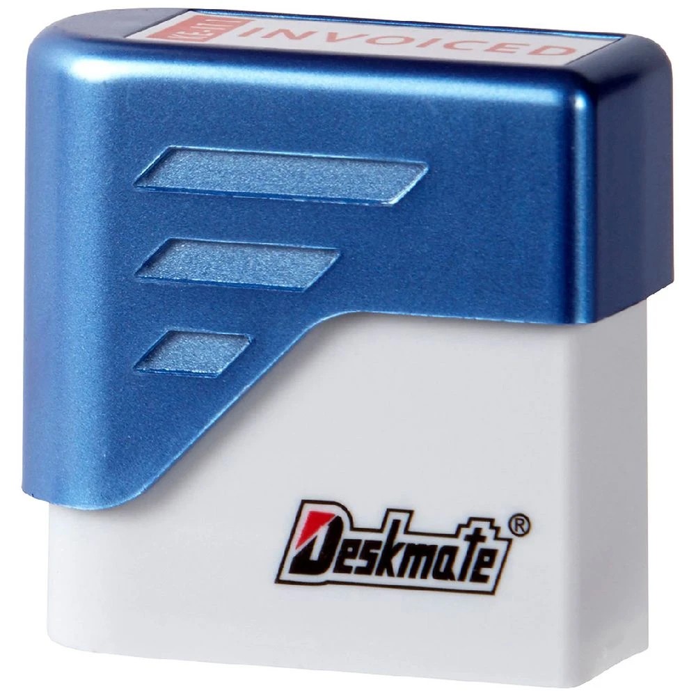 1 Deskmate Pre-inked Office Stamp Invoiced Red, 1 of 3