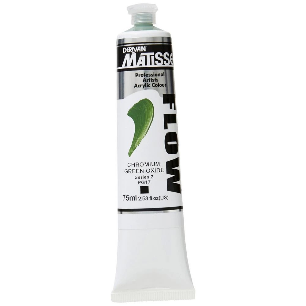 1 Derivan Matisse Flow Paint 75mL Chromium Green Oxide S2, 1 of 2