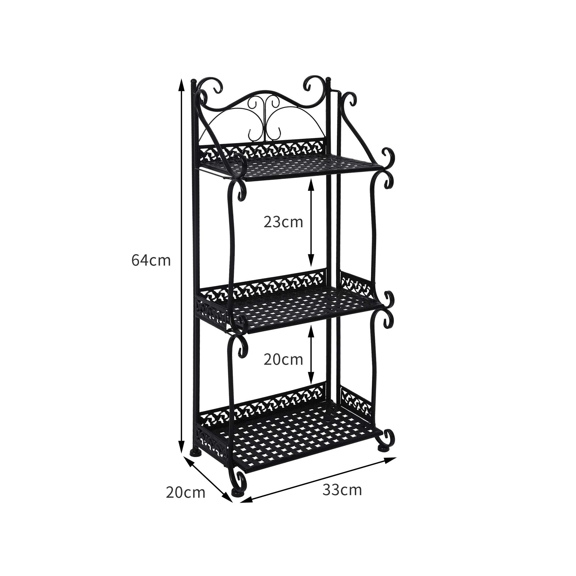3 Levede 3 Tiers Plant Stand - Black, 3 of 6