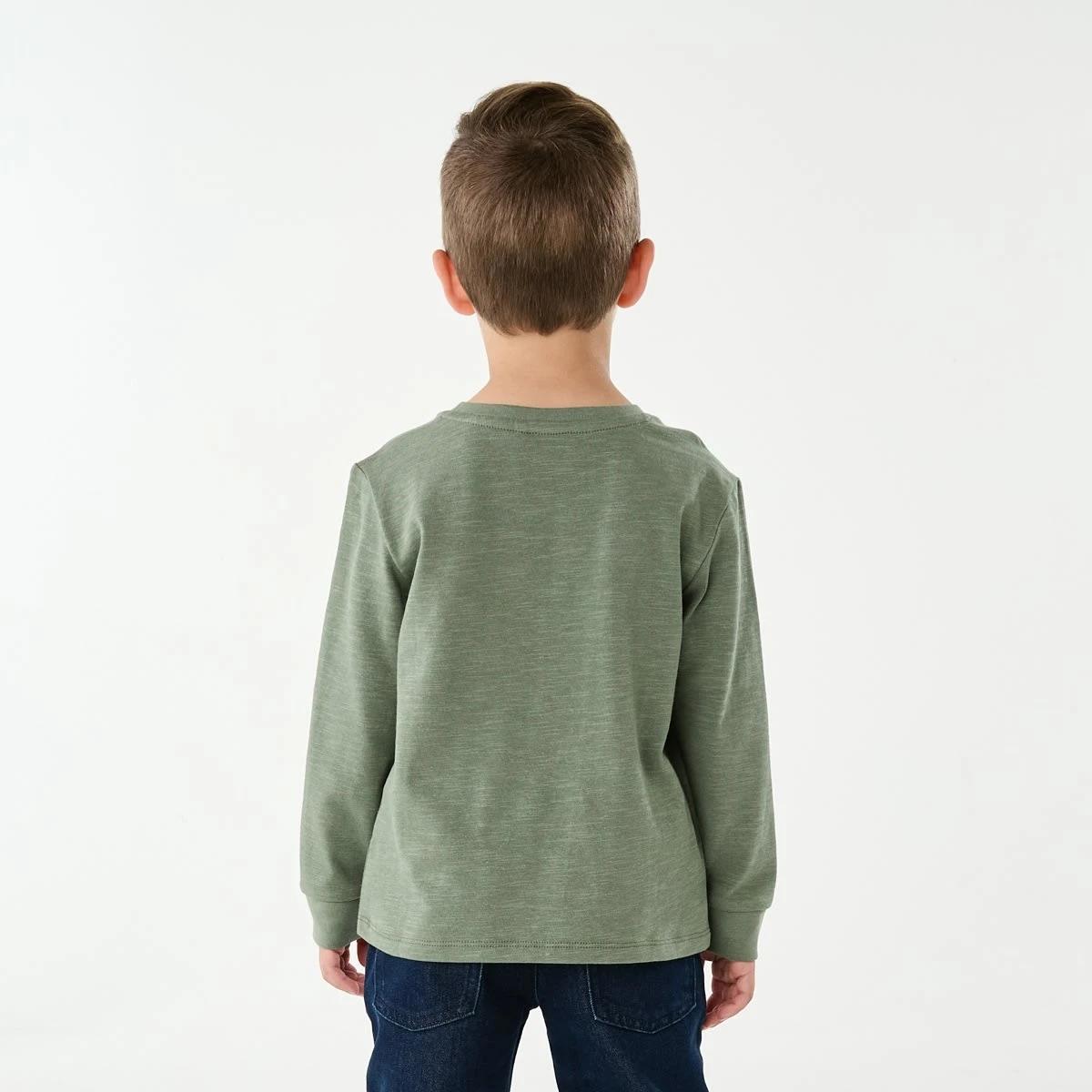 2 Long Sleeve Textured T-shirt Grn Dino, 2 of 8