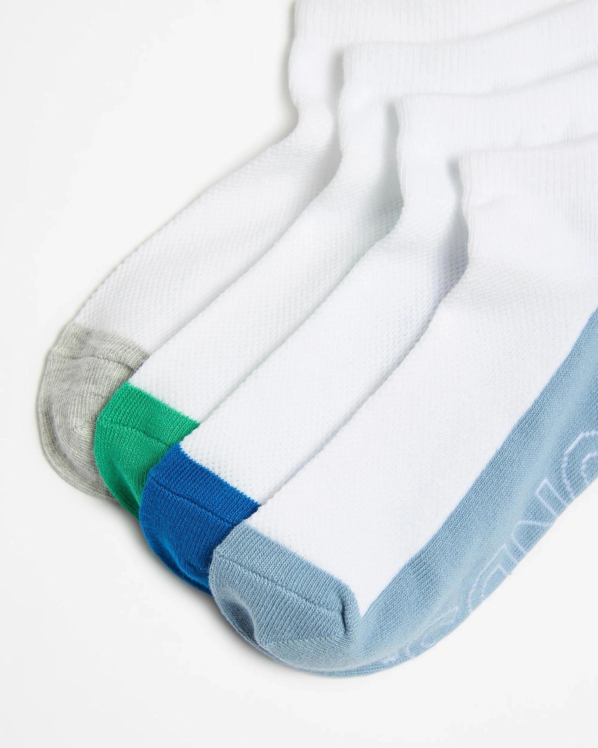 2 Cotton Blend Logo Lightweight Low Cut Socks 4 Pack - Bonds WHITE BOYS, 2 of 3