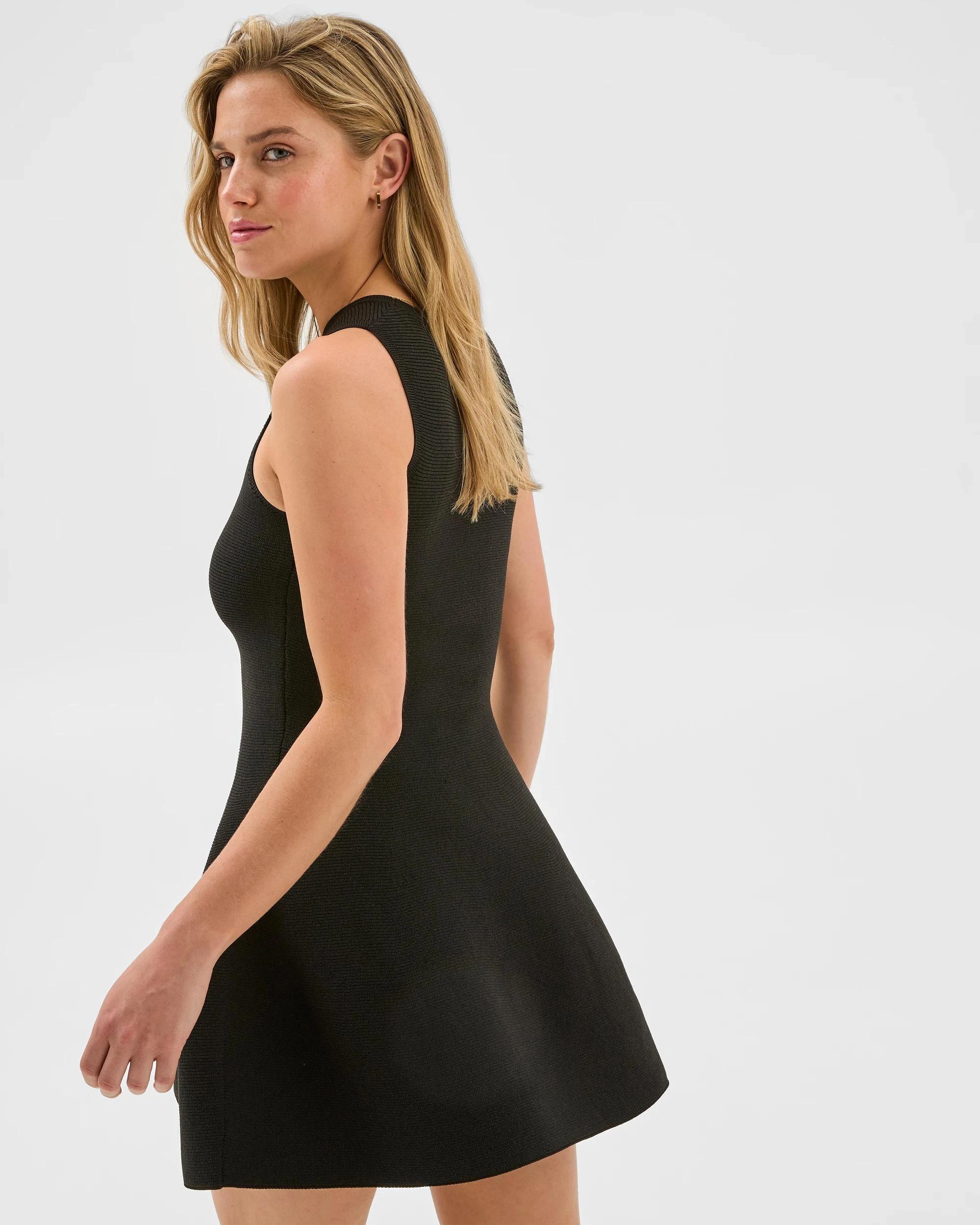 4 Fit and Flare Knit Dress - Lily Loves BLACK, 4 of 7