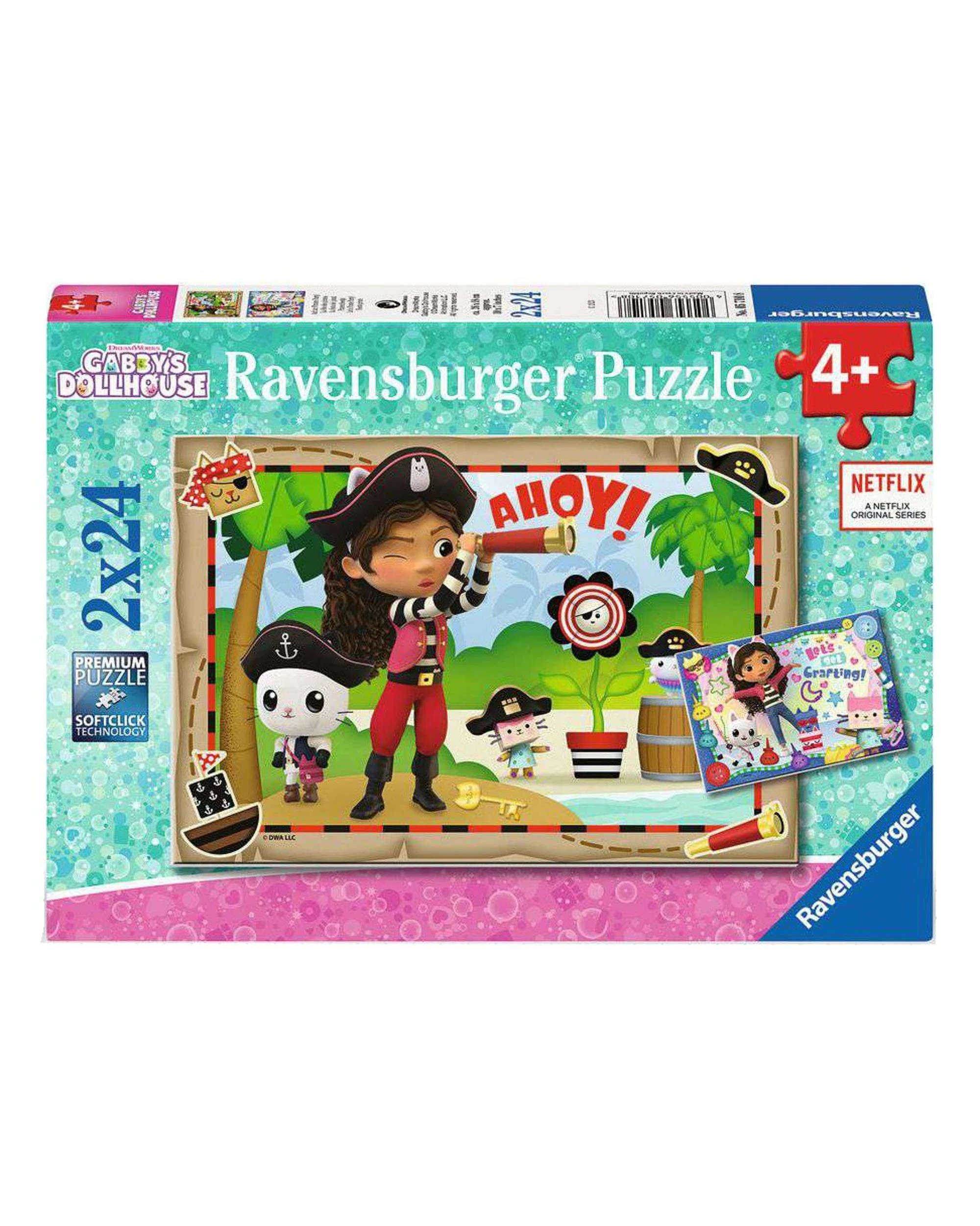 1 Ravensburger Gabby's Dollhouse 2x24 Piece Jigsaw Puzzle, 1 of 3