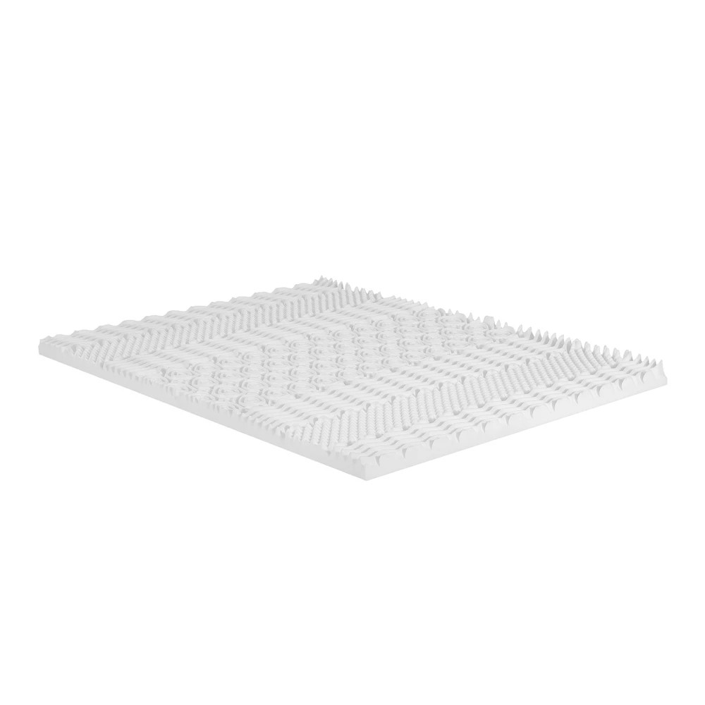 1 Giselle Bedding Memory Foam Mattress Topper 7-Zone 8cm Queen - Queen Bed - White, 1 of 7