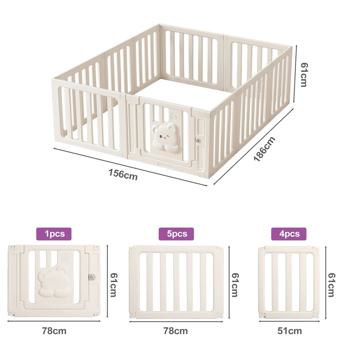 3 Bopeep Kids Playpen 10 Panels, 3 of 7