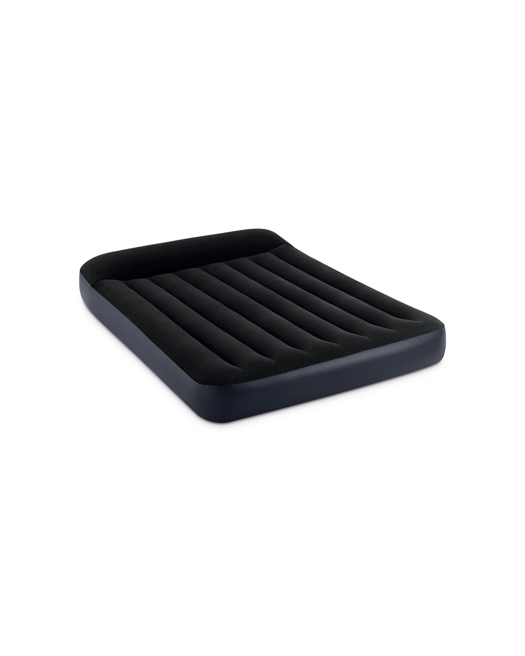 1 Intex Full Deluxe Inflatable Airbed w/ Fiber-Tech Pillow Rest - Single Bed - Blue, 1 of 9