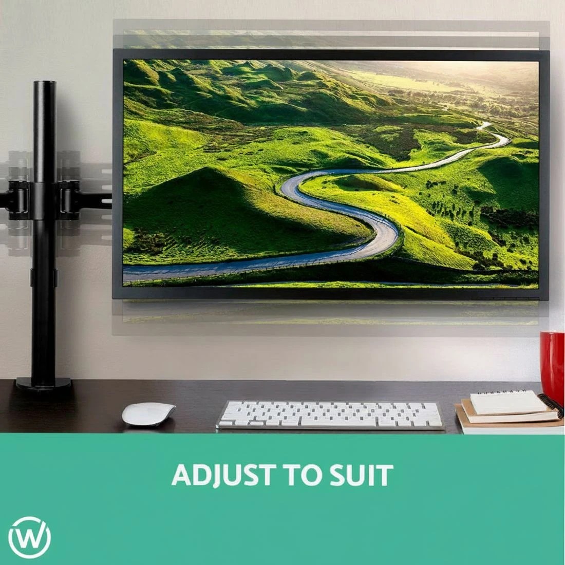 7 Artiss Monitor Arm Dual Desk Mount Screen Holder Bracket - Black, 7 of 10