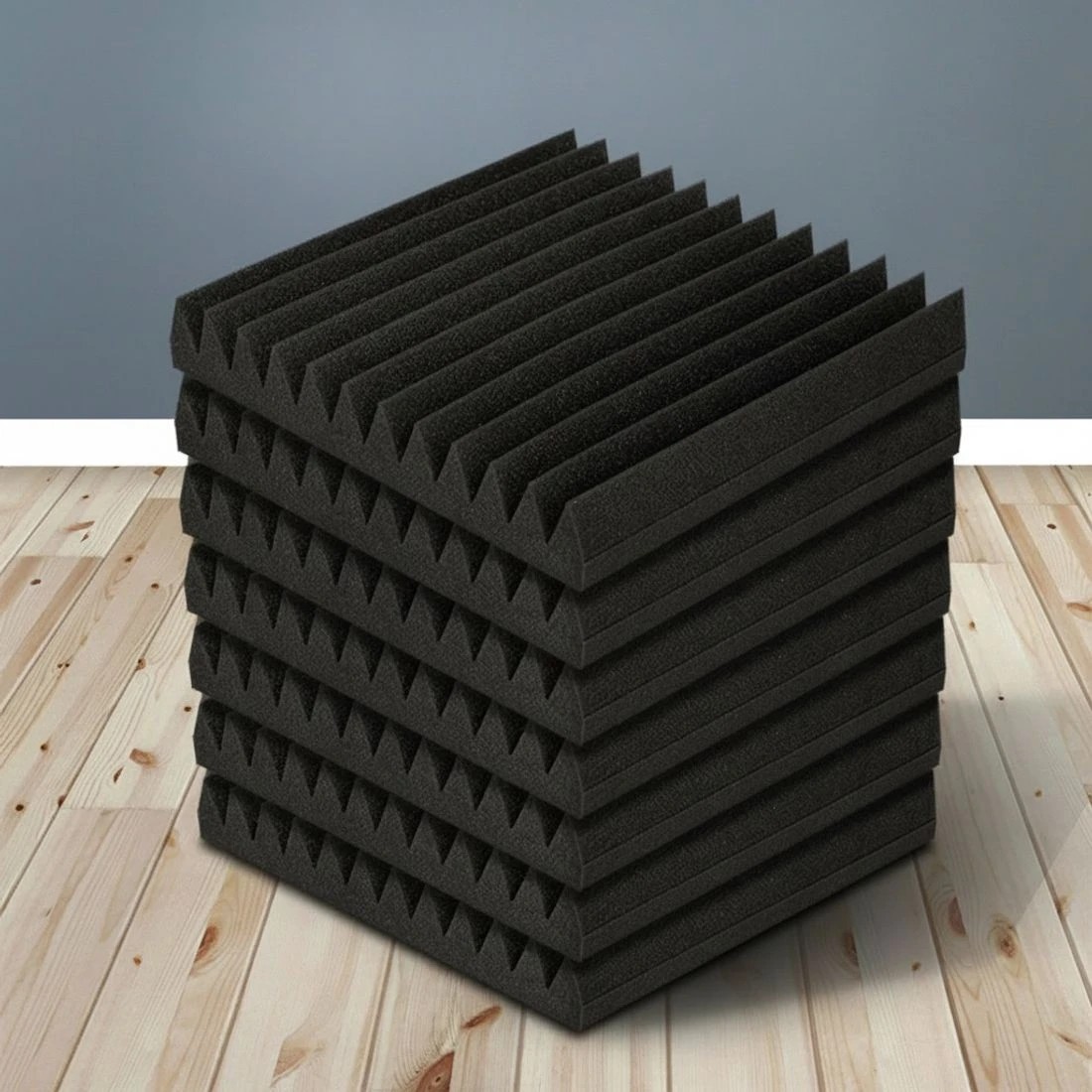 5 Alpha Acoustic Foam 40pcs 30x30x5cm Sound Absorption Proofing Panel Studio Wedge - Black, 5 of 5