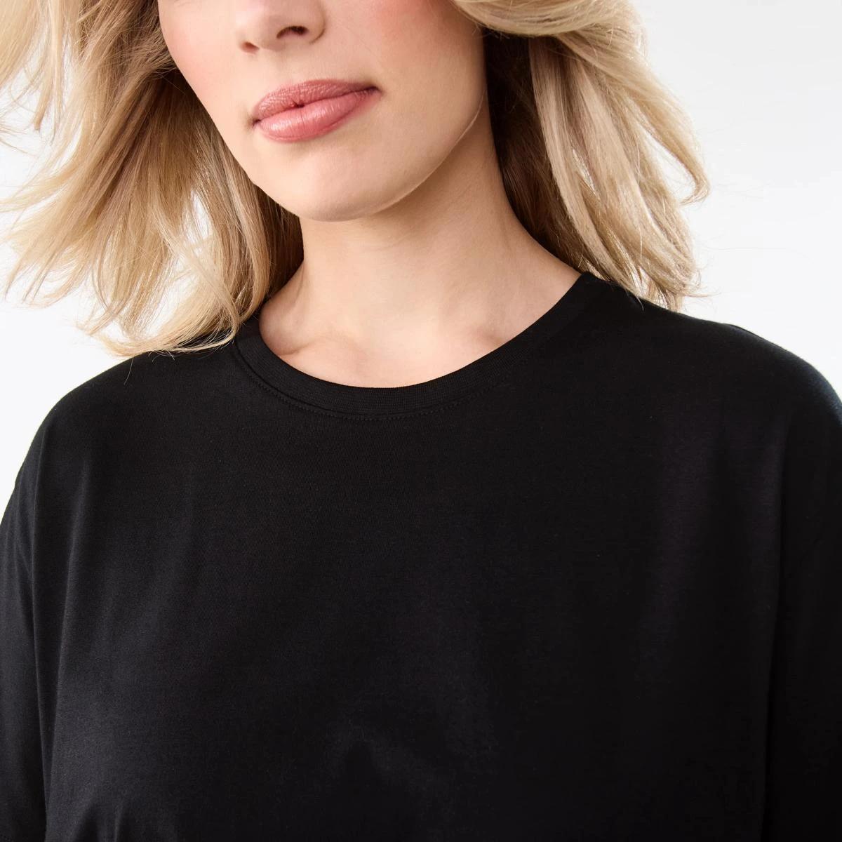 6 Short Sleeve Oversized Boyfriend T-shirt BLACK, 6 of 7