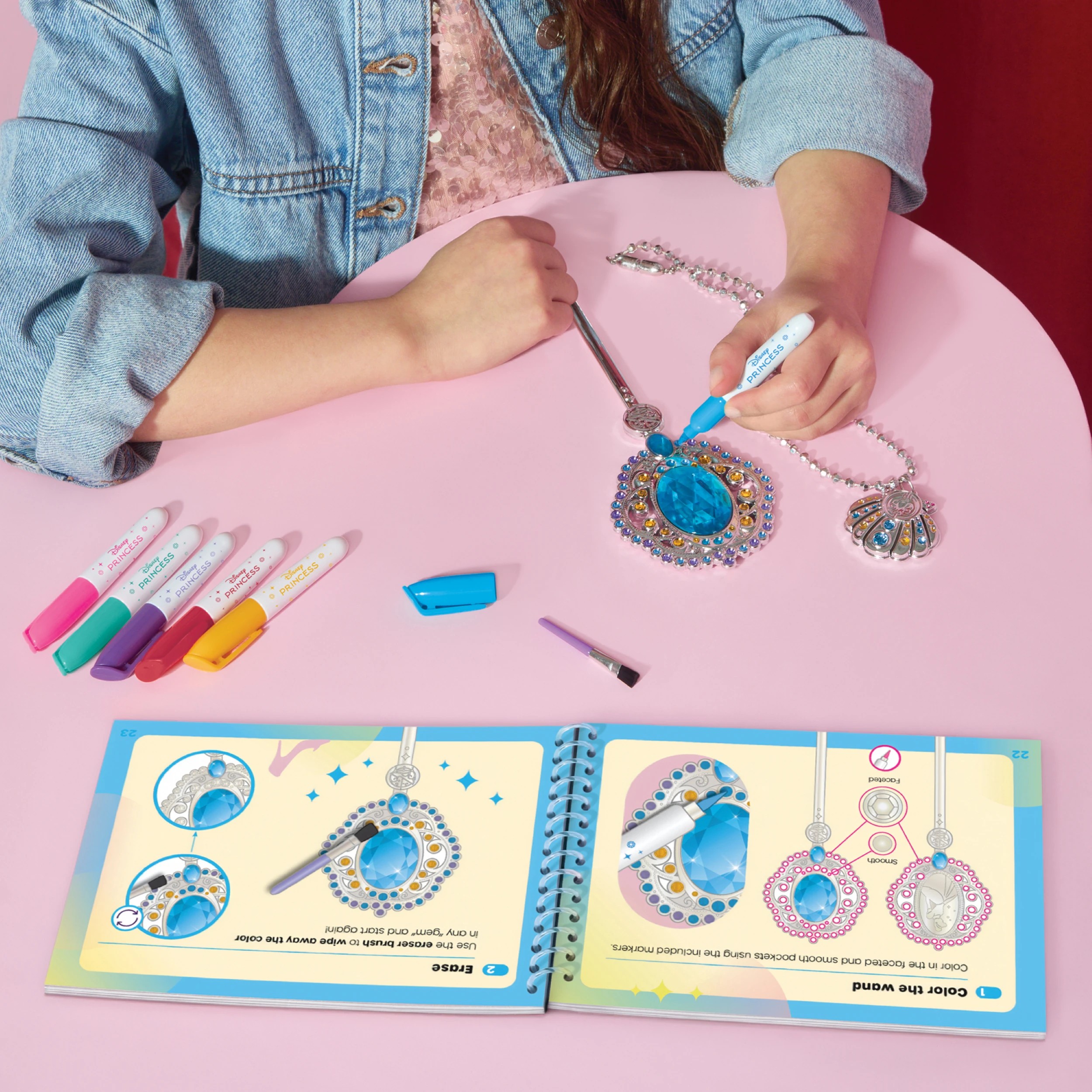 6 Make It Real Doodle Gems Disney Princess Book with Royal Accessories - Multi, 6 of 6