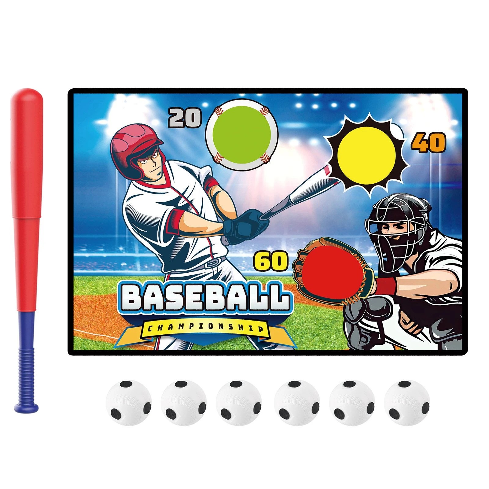 2 Ausway Kids Baseball Training Target Mat Game Set, Childrens Soccer Pitching Practice, 2 of 7