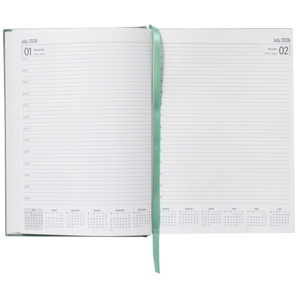 6 J.Burrows A5 Day to Page 2026/27 Pebble Diary Sage, 6 of 7