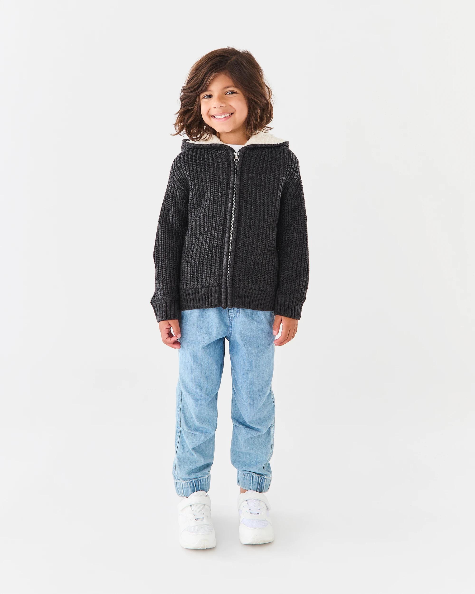 7 Sherpa Knit Hoodie Gry Chmrle, 7 of 8