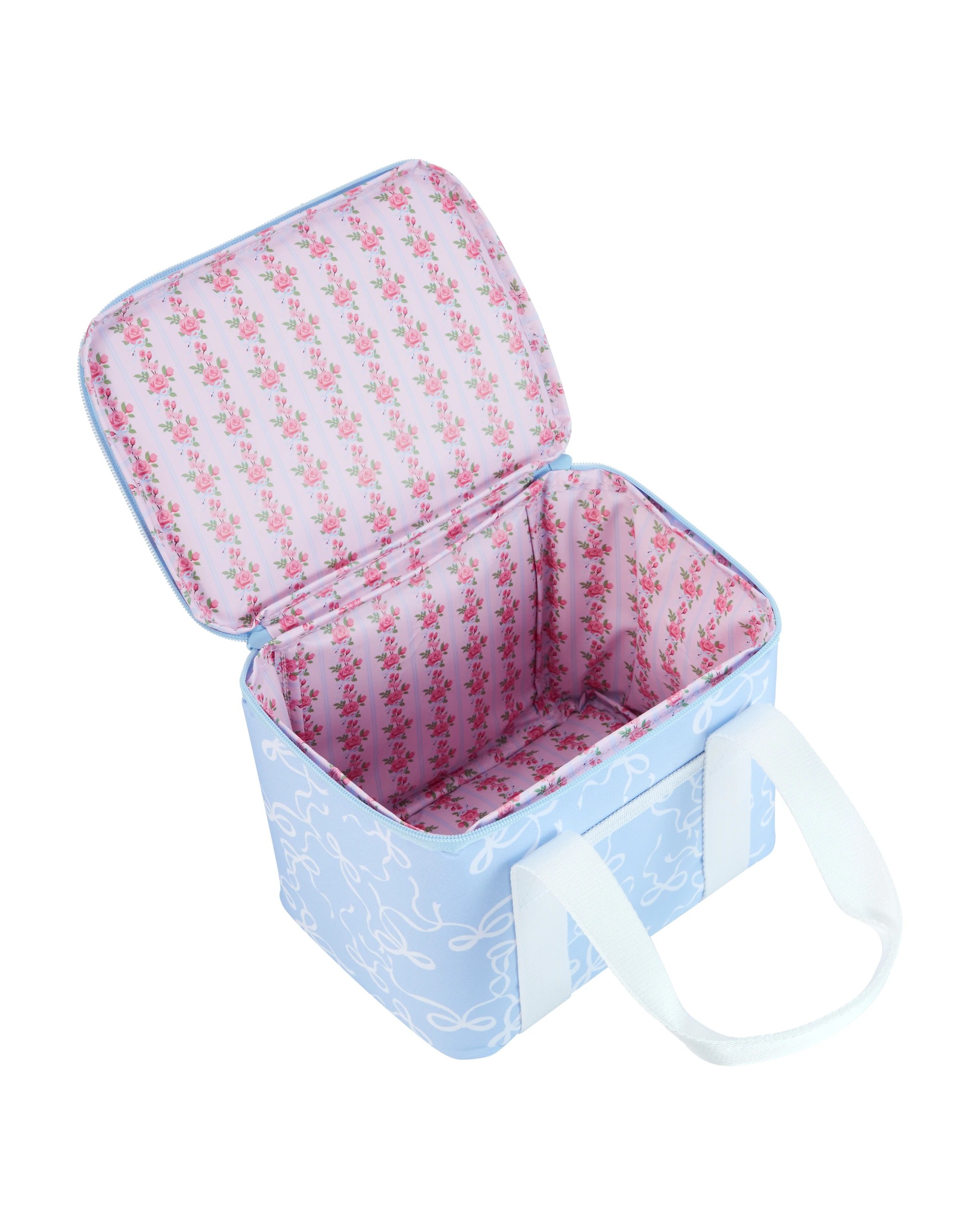 2 Bow Twin Handle Lunch Bag - Blue, 2 of 3