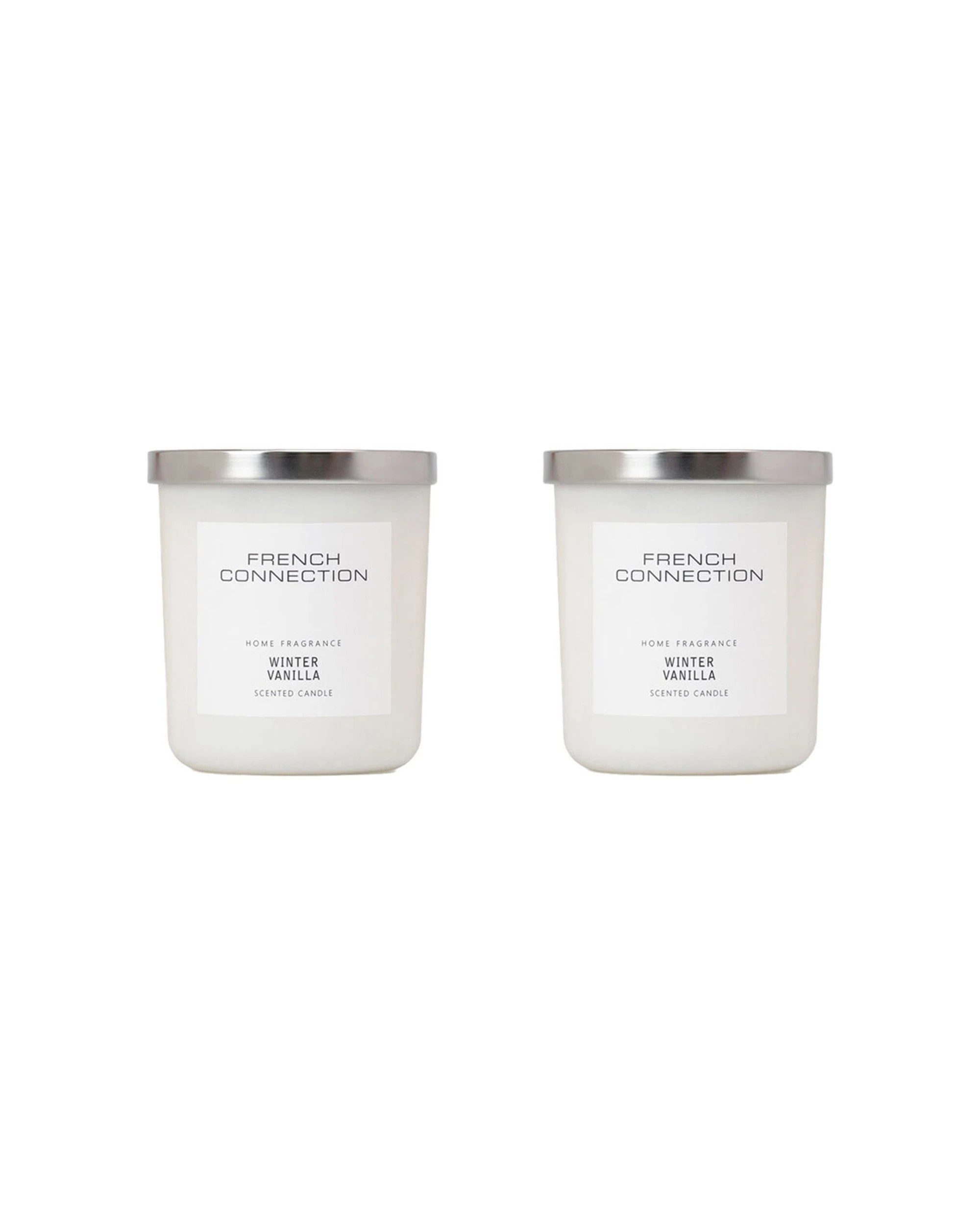 1 French Connection Winter Vanilla 1 Wick 30hr Small Candle 2PK 158g - White, 1 of 3