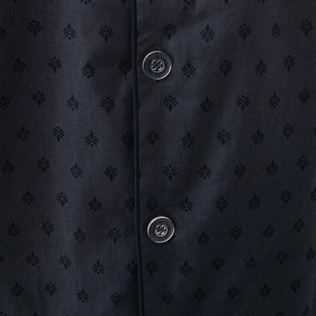 7 Short Sleeve Woven Button Through Pyjama Set Geo Ash, 7 of 10