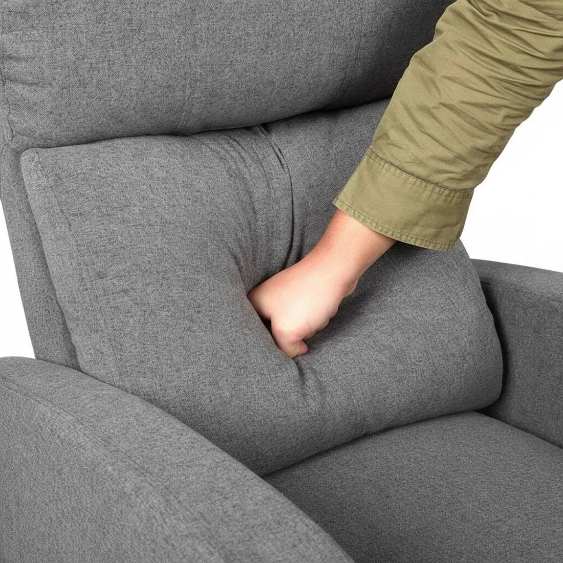 7 Artiss Recliner Chair Sofa Armchair Fabric - Grey, 7 of 7