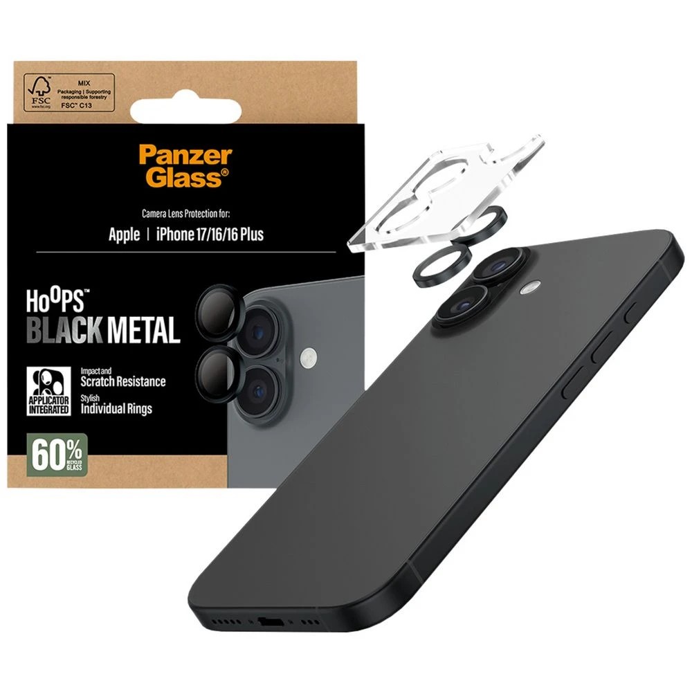 3 PanzerGlass Hoops Clear Frame Lens Protector iPhone 17 BK, 3 of 3