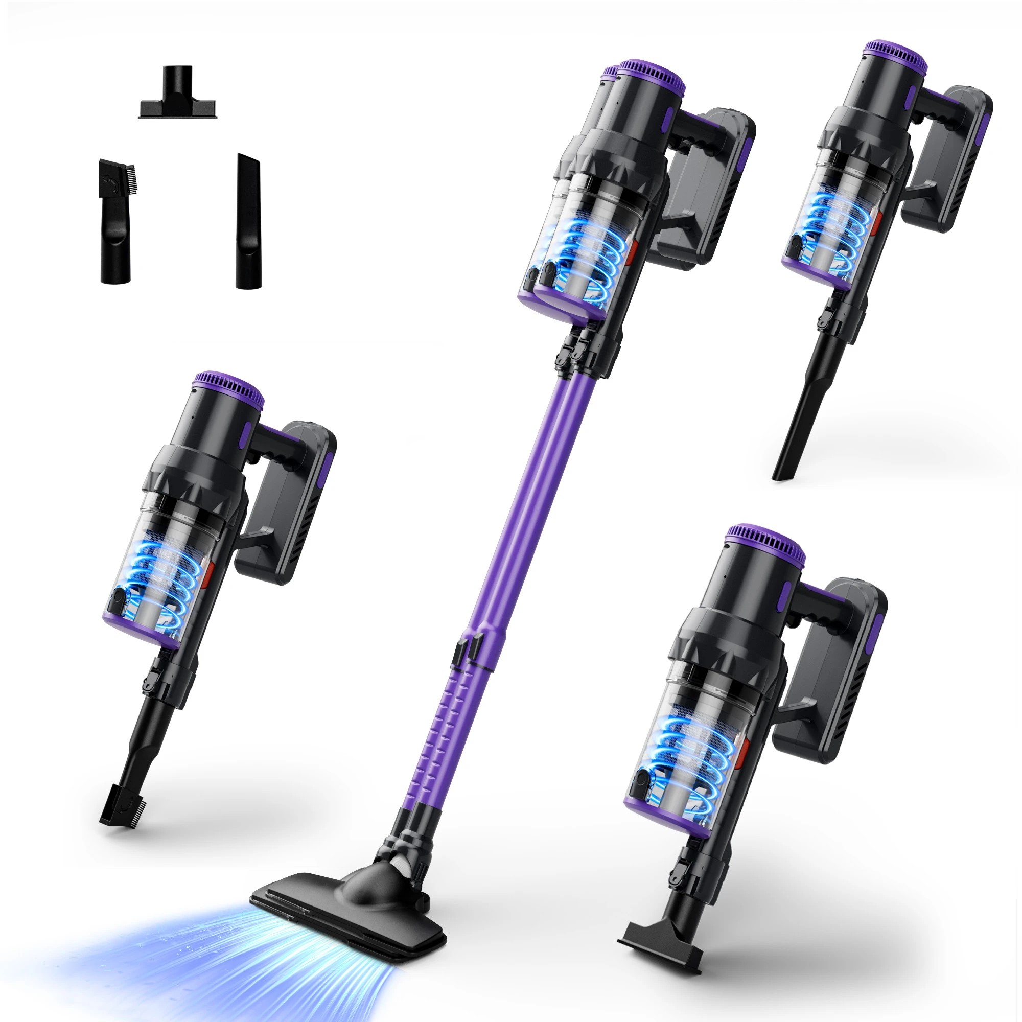 3 Advwin 20Kpa Vacuum Cleaner Lightweight Stick Vacuum with Wall Mount 0.9L Dust Cup 5M Cord - Purple, 3 of 7