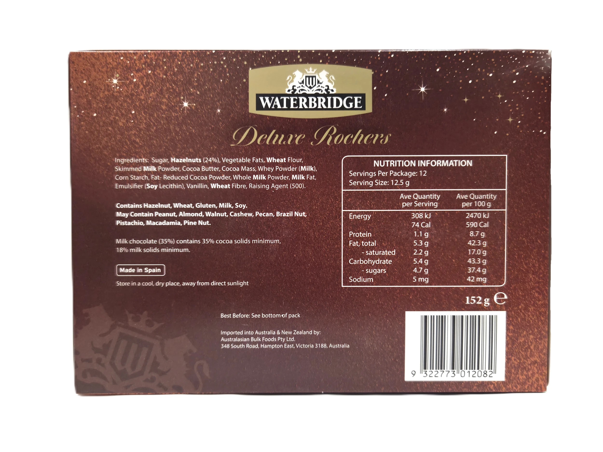 2 Waterbridge Deluxe Rochers Milk Chocolate 152g, 2 of 2