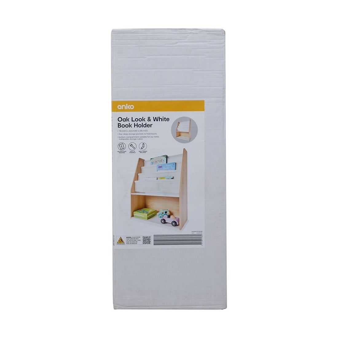 7 Oak Look and White Book Holder with Organiser, 7 of 9