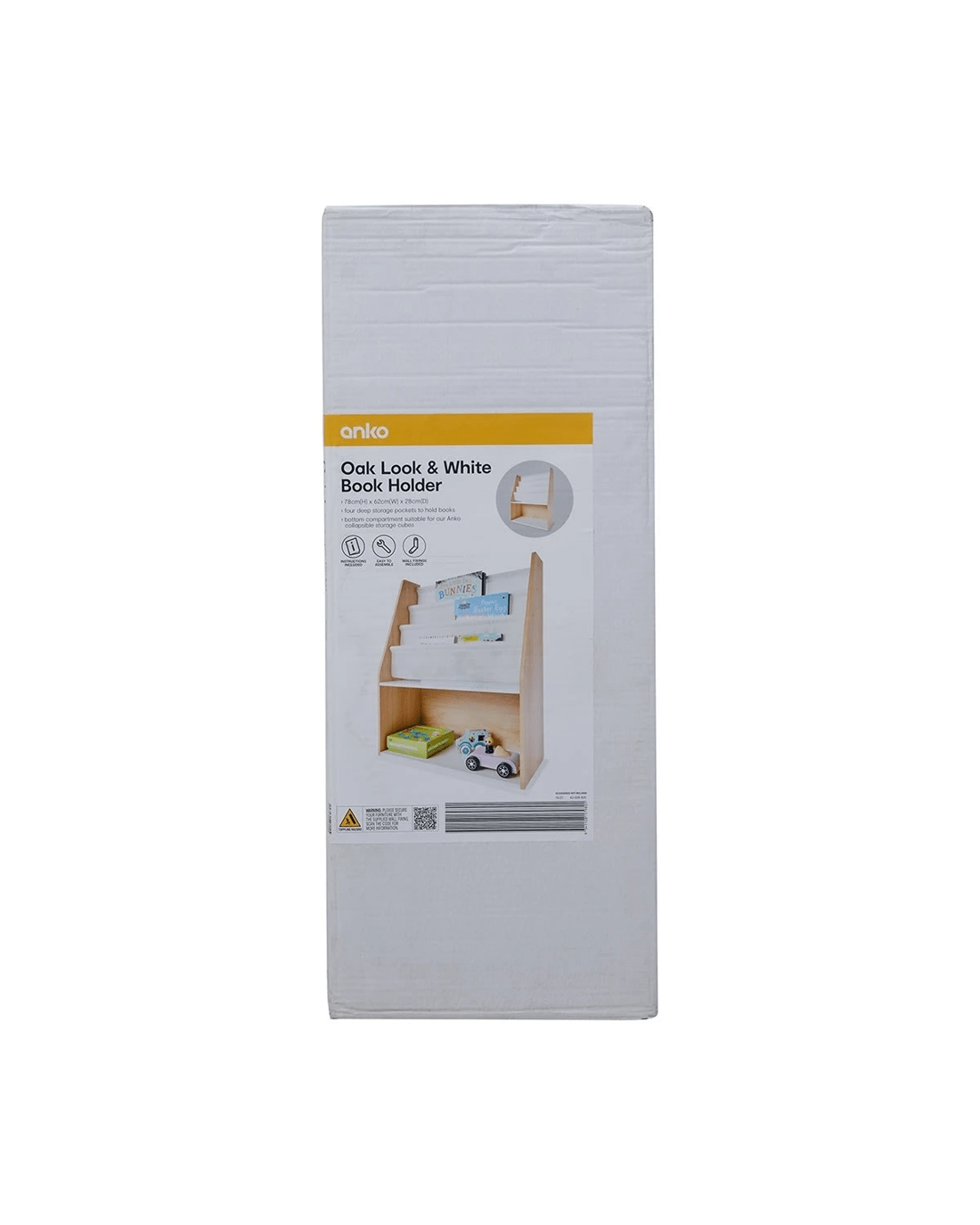 7 Oak Look and White Book Holder with Organiser, 7 of 9