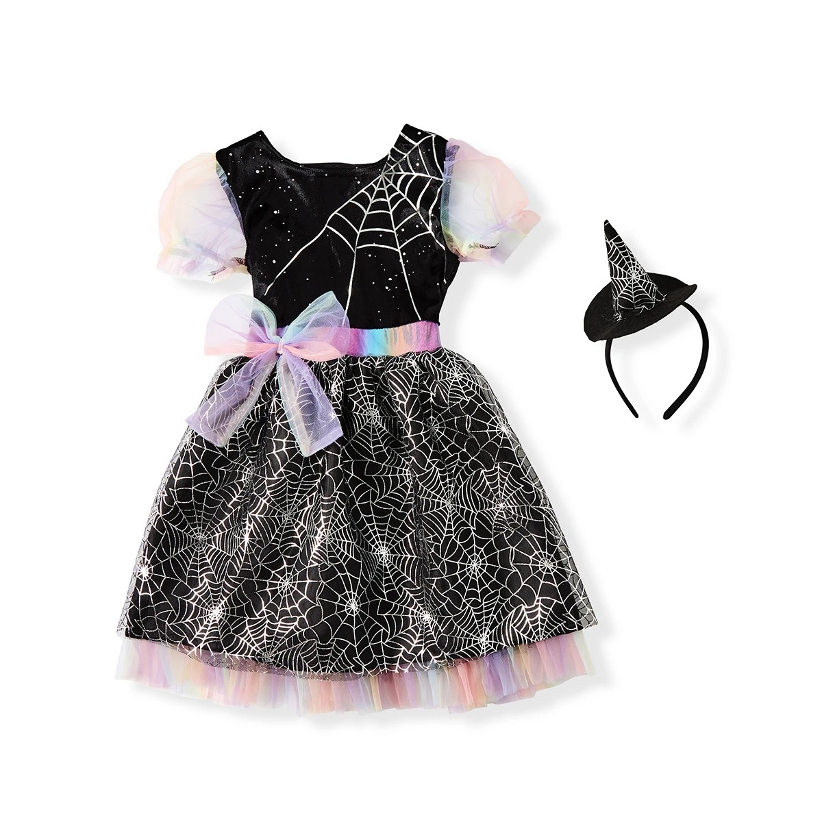 7 2 Piece Rainbow Spider Witch Costume - Ages 4-6, 7 of 10