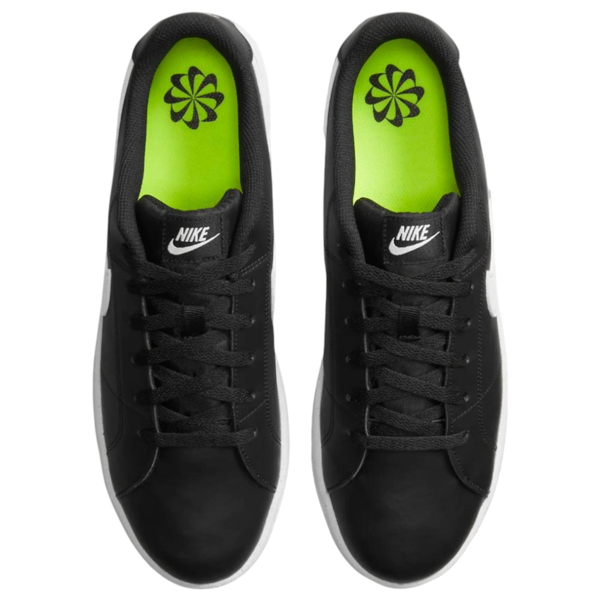 6 Nike Mens Court Royale 2 Next Nature Athletic Shoes BLACK/WHITE, 6 of 7