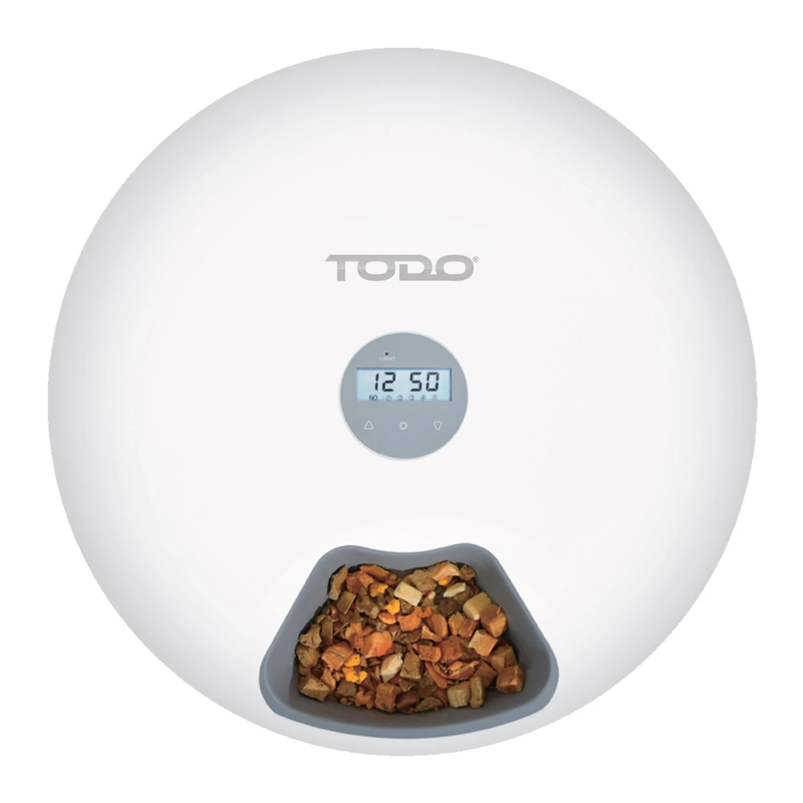 1 TODO Automatic Pet Feeder 180ml x6 Meal Digital Lcd Dog Cat Food Bowl Timer White, 1 of 8
